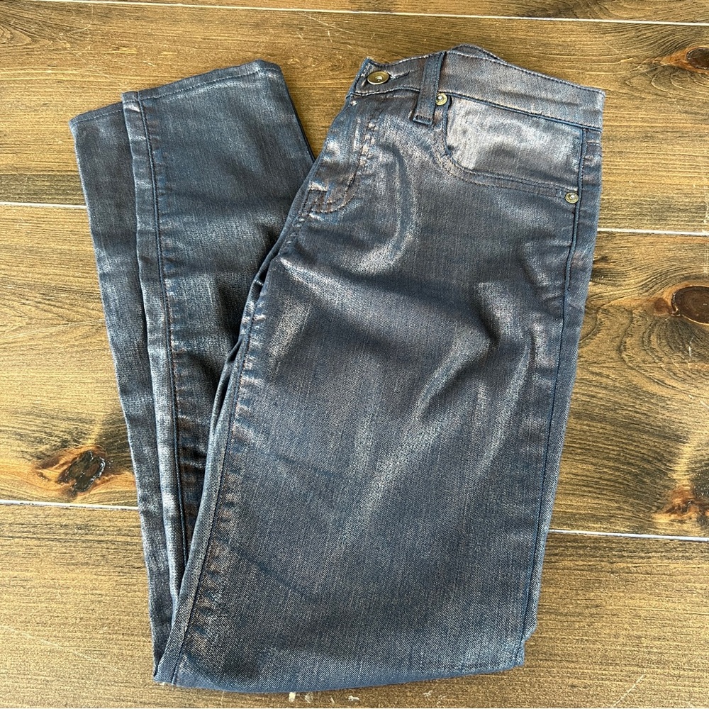 Big Star Alex Midrise Skinny Metallic Jeans